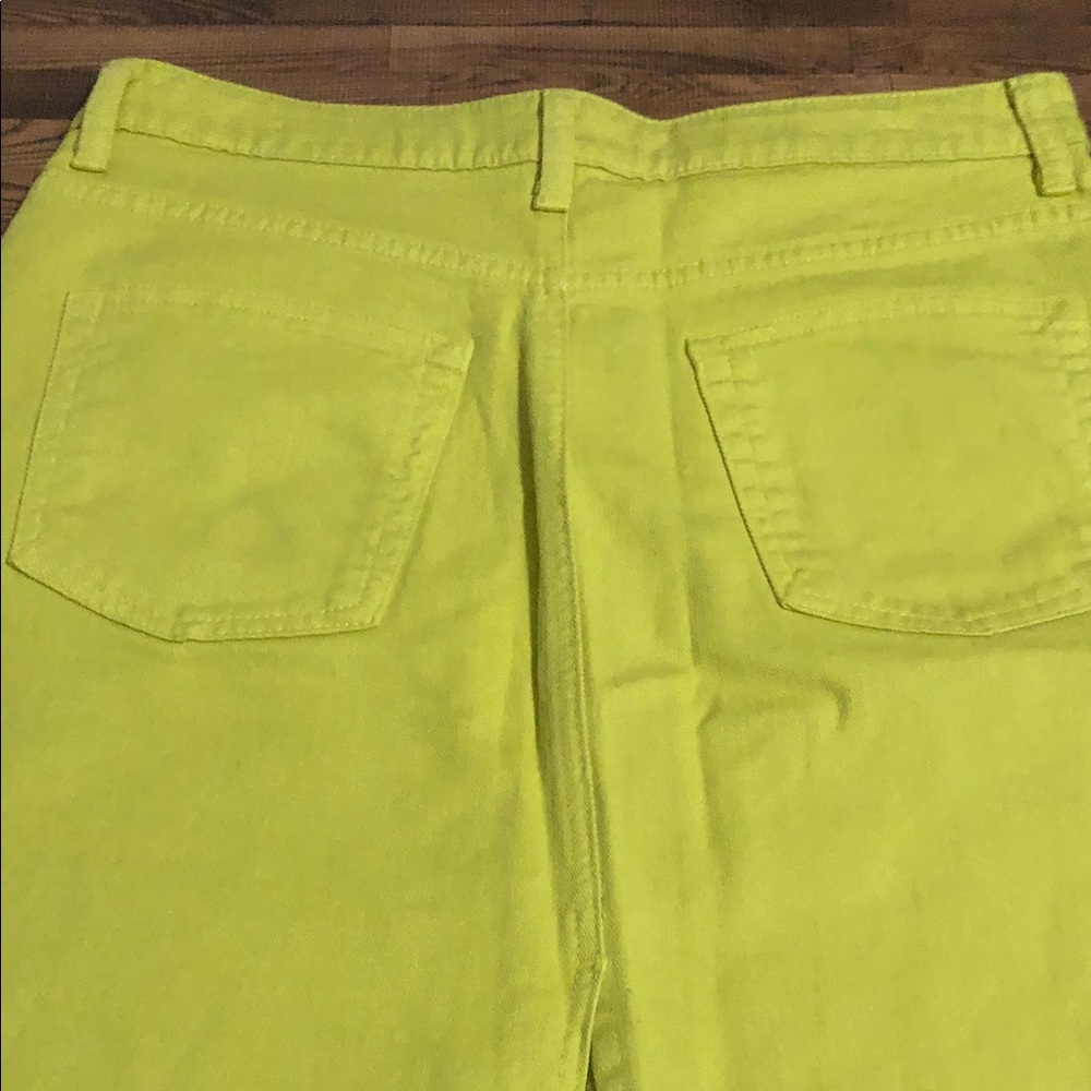 Garnet Hill Denim Lemon Lime Colored Skirt size 10 - Picture 10 of 16